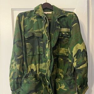 Free People Camouflage Jacket